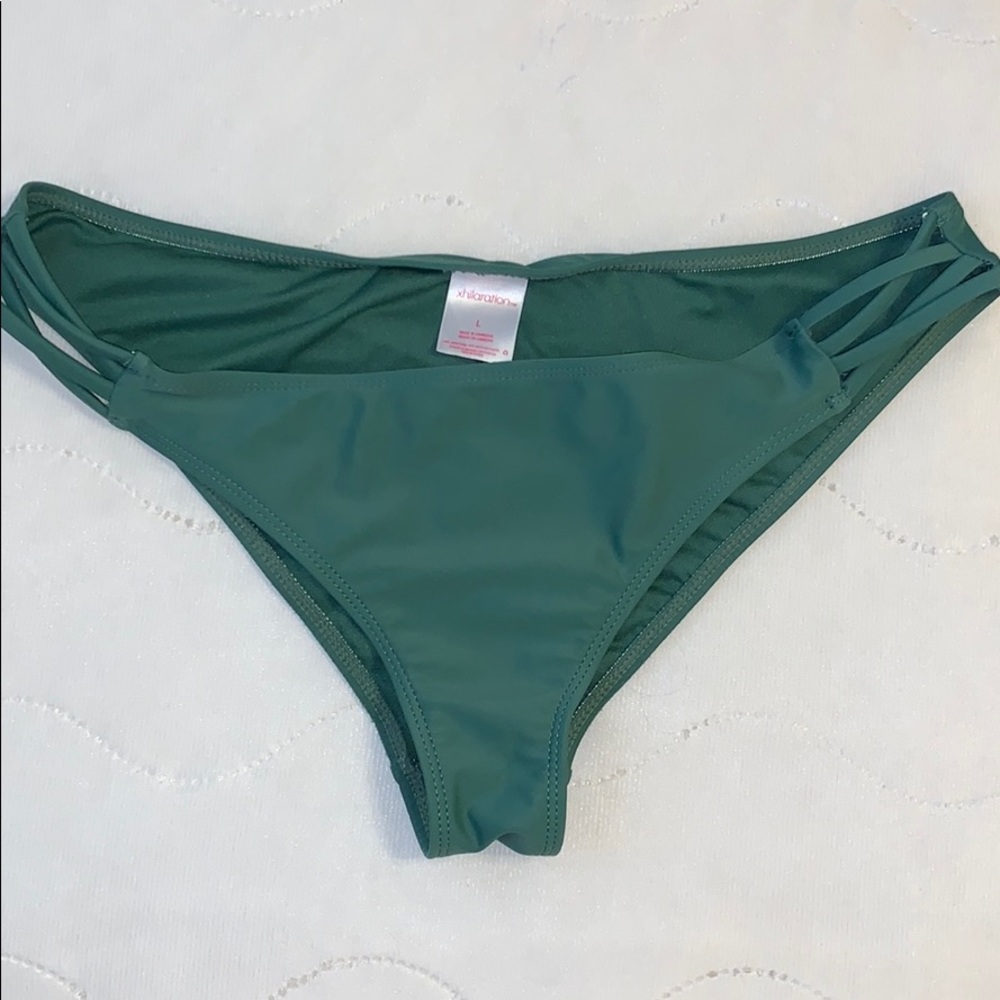 Halter top backless olive green bikini